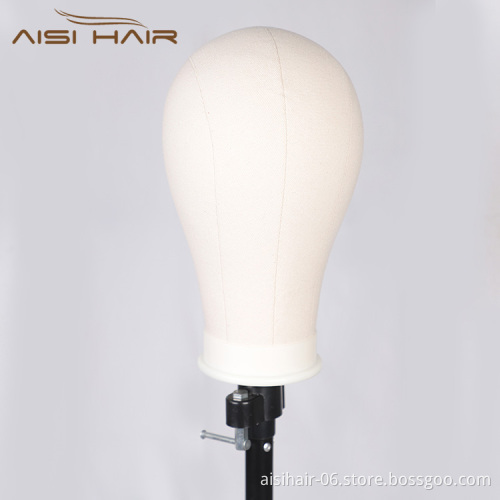 Aisi Hair Professional Poly Canvas Block Mannequin Head for Wig Making Displaying Drying Free Gifts